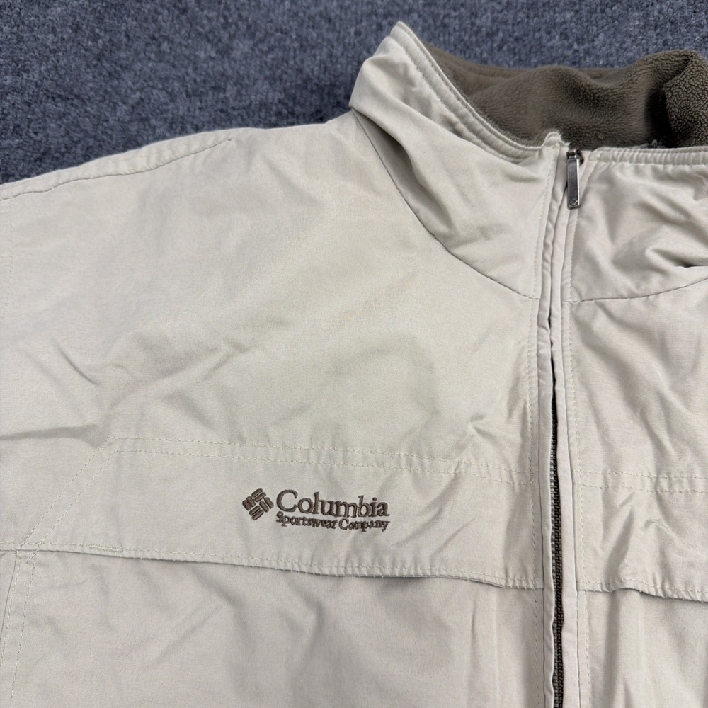 Columbia Sportswear Jacket Mens XL Beige Tan Full Zip Warm Gorpcore Outdoor - Picture 2 of 9
